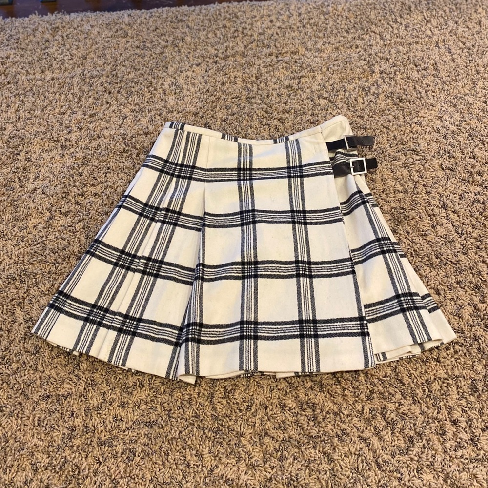 Banana Republic Pleated Plaid Skirt